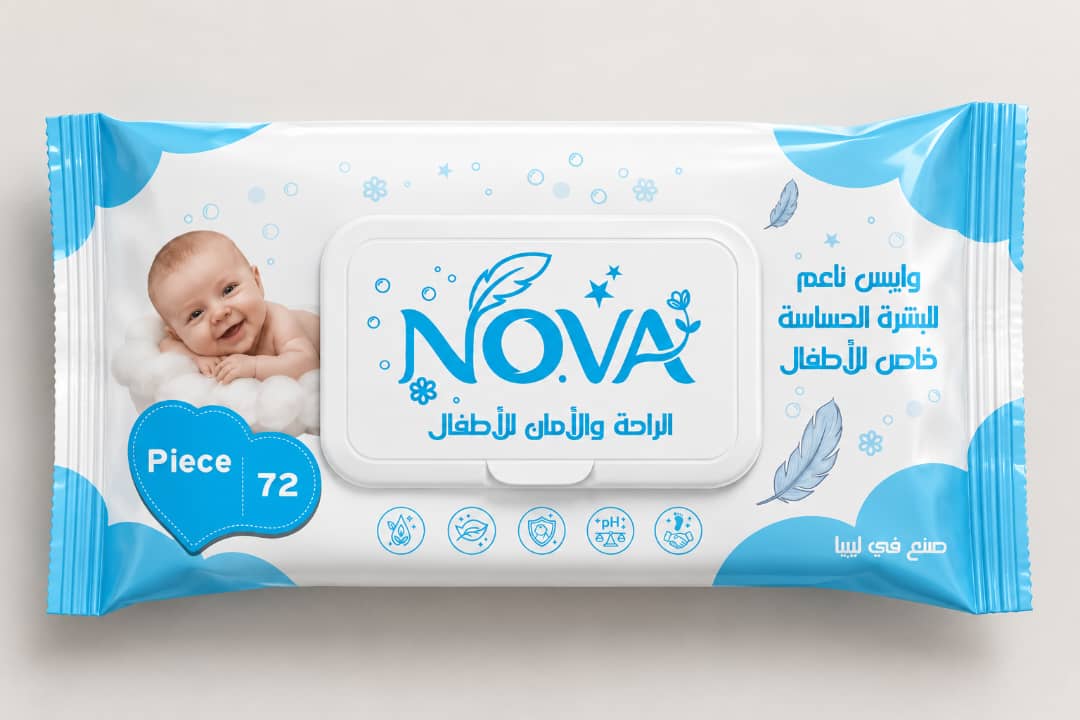 Nova Sensitive Baby Wipes 72 Wipes